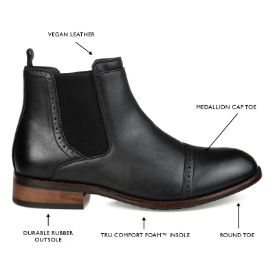 Vance Co. Men's Medium And Wide Width Garrett Cap Toe Chelsea Boot 9 Vance Co. Men's Medium And Wide Width Garrett Cap Toe Chelsea Boot - Image 7