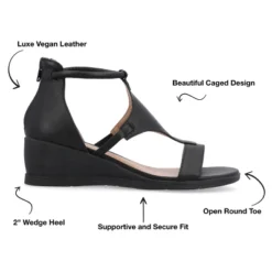 Journee Collection Womens Trayle Wedge Back Heel Zip Sandals -Georgia Shoes Shop GUEST 4ce9c66c fd28 4c67 8656 397a116f7ba5