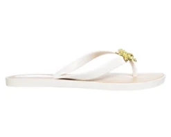 C&C California Women's Gold Medallion Flip Flop Thong Sandal