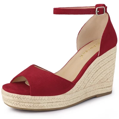 Allegra K Women's Espadrille Platform Ankle Strap Wedge Heel Sandals 9 Allegra K Women's Espadrille Platform Ankle Strap Wedge Heel Sandals - Image 7