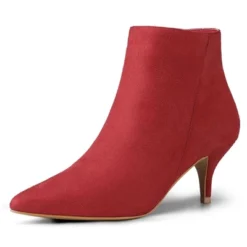 Allegra K Women's Pointed Toe Zip Stiletto Kitten Heel Ankle Booties -Georgia Shoes Shop GUEST 50ec1ab6 a7f3 4649 979d 076253b64454