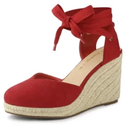 Allegra K Women's Closed Toe Espadrilles Wedges Tie Up Wedge Sandals -Georgia Shoes Shop GUEST 51b2b31a 459b 479a 9bd3 144a20994010