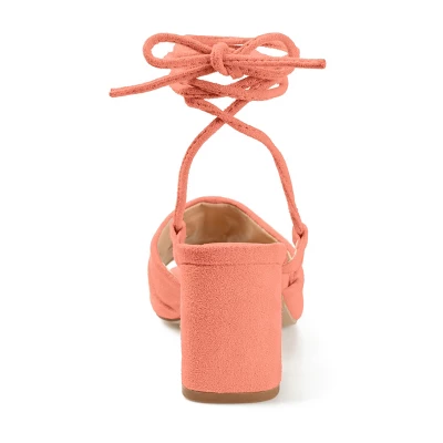 Journee Collection Womens Felisity Open Square Toe Block Heel Sandals 4 Journee Collection Womens Felisity Open Square Toe Block Heel Sandals - Image 2