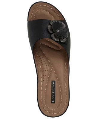 GC Shoes Naples Flower Comfort Slide Wedge Sandals 5 GC Shoes Naples Flower Comfort Slide Wedge Sandals - Image 3