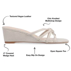 Journee Collection Womens Blayke Multi Strap Slip On Wedge Sandals -Georgia Shoes Shop GUEST 52fcd085 bd3e 4a79 8f44 945fefda383f