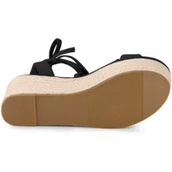 Allegra K Women's Lace Up Wedge Heel Platform Slingback Espadrilles Sandals -Georgia Shoes Shop GUEST 53e144f7 b230 4aa8 bf82 985ad054e3d4