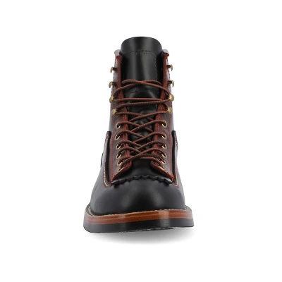 TAFT 365 Men's Model 007 Rugged Lace-up Boot In Black/Cherry 7 TAFT 365 Men's Model 007 Rugged Lace-up Boot In Black/Cherry - Image 5