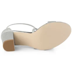 Allegra K Women's Glitter Crisscross Strap Block Heels Sandals -Georgia Shoes Shop GUEST 556cc4a5 133b 437a b4cc 01d28a0c3b38