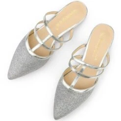 Allegra K Women's Glitter Pointed Toe Flats Mules -Georgia Shoes Shop GUEST 55a7741b 66cf 4ac9 a384 4302eaf038ae