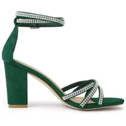 Allegra K Women's Rhinestones Strappy Chunky Heel -Georgia Shoes Shop GUEST 58766e1c 7d5a 4b4f 9875 52158abe1e33