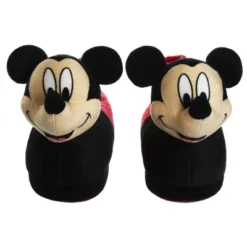 Disney Mickey Mouse 3D Slippers - House Shoes Plush Lightweight Warm Indoor Comfort Soft Aline - Red/Black 3D (size 5-12 Toddler - Little Kid) -Georgia Shoes Shop GUEST 5882e12f b42e 4230 a555 4706a0a79de9