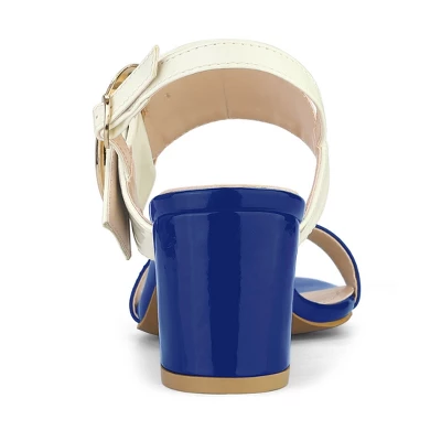 Allegra K Women's Slingback Block High Heel Sandals 4 Allegra K Women's Slingback Block High Heel Sandals - Image 2