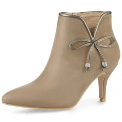Allegra K Women's Bow Pointed Toe Stiletto Heel Ankle Boots -Georgia Shoes Shop GUEST 5b152f11 9bf9 4b7d 9f5e 75f78565791c