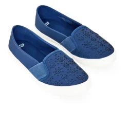 Women's WIDE FIT Laser Cut Skater - Navy | EVANS -Georgia Shoes Shop GUEST 5c17af55 ec9e 49af 8610 20b935ead07b