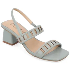 Journee Collection Womens Ismay Laser Cut Sling Back Block Heel Sandals -Georgia Shoes Shop GUEST 5e9e0f8d 0b8f 4934 9d11 d126a582f25e