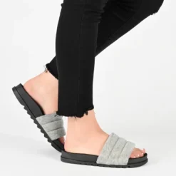 Journee Collection Womens Lazro Tru Comfort Foam Slide Flat Sandals -Georgia Shoes Shop GUEST 5f1a43e9 c279 4b94 9972 44328663f41a