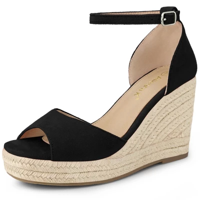 Allegra K Women's Espadrille Platform Ankle Strap Wedge Heel Sandals 8 Allegra K Women's Espadrille Platform Ankle Strap Wedge Heel Sandals - Image 6