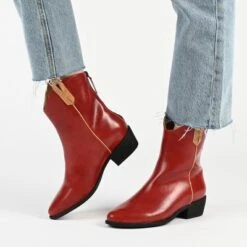 Journee Collection Womens Novva Tru Comfort Foam Back Heel Zip Stacked Heel Booties -Georgia Shoes Shop GUEST 5ff9d428 442f 4049 bb26 3aecacf79151