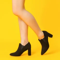 Perphy Women's Pointy Toe Slip On Chunky Heels Ankle Booties -Georgia Shoes Shop GUEST 60a9656a 7894 436c 805e 49349fe7d751