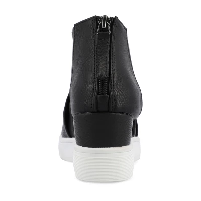 Journee Collection Womens Seena Round Toe Back Heel Zip Wedge Sneakers 4 Journee Collection Womens Seena Round Toe Back Heel Zip Wedge Sneakers - Image 2