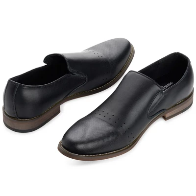 Alpine Swiss Double Diamond Mens Leather Slip-On Loafers Dress Shoes 5 Alpine Swiss Double Diamond Mens Leather Slip-On Loafers Dress Shoes - Image 3