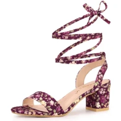 Allegra K Women's Block Heel Lace Up Heel Sandals -Georgia Shoes Shop GUEST 6314767b 39de 4adc 890b 5309c92617c2