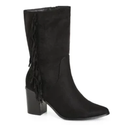 Women's Plus Size WIDE FIT Tassel Mid Boot - Black | CITY CHIC -Georgia Shoes Shop GUEST 63849ed2 a2f3 4f91 9c43 848b0ab68079