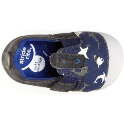 Stride Rite Kids Unisex Atlas Slip-On Sneaker | 3.5 | Navy Shark -Georgia Shoes Shop GUEST 6444f440 b00c 49c1 927d 12529cbbbdee