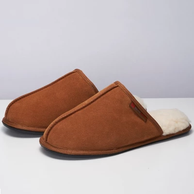 Alpine Swiss Halden Mens Genuine Suede Memory Foam Scuff Slippers 3 Alpine Swiss Halden Mens Genuine Suede Memory Foam Scuff Slippers
