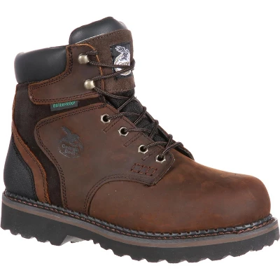 Men's Brown Georgia Boot Brookville Steel Toe Waterproof Work Boot Size 10.5 8 Men's Brown Georgia Boot Brookville Steel Toe Waterproof Work Boot Size 10.5 - Image 6