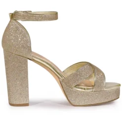 Perphy Women's Glitter Crisscross Strap Chunky Platform Heels -Georgia Shoes Shop GUEST 6696a7aa fea7 4a9b 95db 72d7b0a654fa