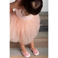 Komuello Toddler Girl First Walk Sock Shoes Flat Style - Pompom Flower Pink -Georgia Shoes Shop GUEST 673830b4 3ec1 4b6e 90e0 3f782a457922