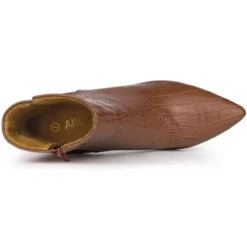 Allegra K Women's Crocodile Pointed Toe Chunky High Heels Ankle Boots -Georgia Shoes Shop GUEST 69a51356 7bb2 41d6 8cfe f9cb2f32be0b