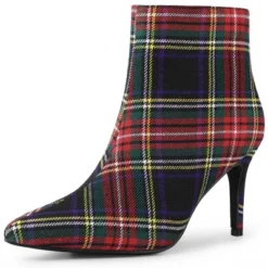 Allegra K Women's Plaid Pointed Toe Side Zip Stiletto Heel Ankle Boots 18 Allegra K Women's Plaid Pointed Toe Side Zip Stiletto Heel Ankle Boots -Georgia Shoes Shop GUEST 6a37420a bb14 422d bff3 30710f09f8e3