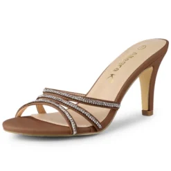 Allegra K Women's Rhinestone Strappy Heel Mules -Georgia Shoes Shop GUEST 6b40c62f a3f1 4509 8163 0cfade87c6f8