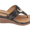 GC Shoes Genelle Hardware Comfort Slide Wedge Sandals