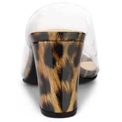 Allegra K Women's Clear Chunky Heel Slides Sandals Mules -Georgia Shoes Shop GUEST 6b7d4e49 6dcb 49c3 9b39 17f623989a1d