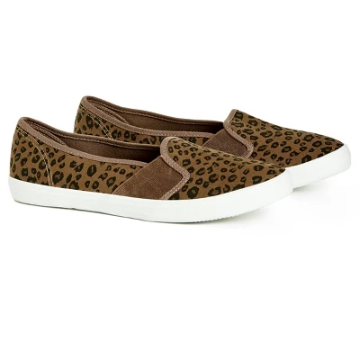 Women's WIDE FIT Leopard Skater - Animal | EVANS 7 Women's WIDE FIT Leopard Skater - Animal | EVANS - Image 5