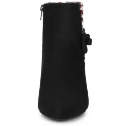 Allegra K Women's Plaid Pointed Toe Block Heels Ankle Boots -Georgia Shoes Shop GUEST 6d9c599a 8af2 4d8d b819 866245d70b2c