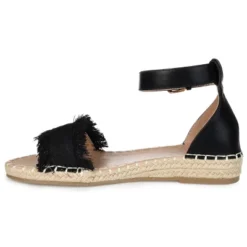 Journee Collection Womens Tristeen Tru Comfort Foam Espadrille Sliver Wedge Sandals