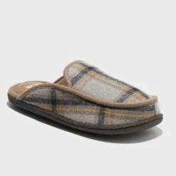 Dluxe By Dearfoams Men's Plaid Moc Toe Scuff Slide Slippers - Gray -Georgia Shoes Shop GUEST 6dcda6de 8375 4bd9 b6f2 59dff4558d67