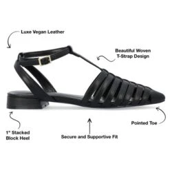 Journee Collection Womens Alivia Ankle Strap Block Heel Pointed Toe Flats -Georgia Shoes Shop GUEST 6e9bde8b e709 4ceb bc71 5df3d0e3cbd6