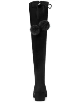 Allegra K Women's Lace Up Chunky Heels Over The Knee High Boots -Georgia Shoes Shop GUEST 6eaa6c75 dbe0 4f03 b65d f7e3e6f35cd2