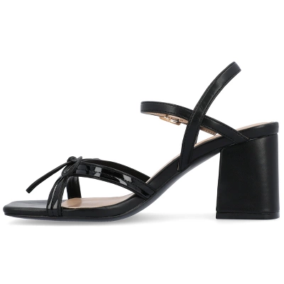 Journee Collection Womens Issmia Two Tone Covered Block Heel Multi Strap Sandals 3 Journee Collection Womens Issmia Two Tone Covered Block Heel Multi Strap Sandals