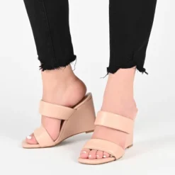 Journee Collection Womens Kailee Tru Comfort Foam Slip On Open Square Toe Wedge Sandals -Georgia Shoes Shop GUEST 701b2994 15e9 4873 b16a e92558e91686