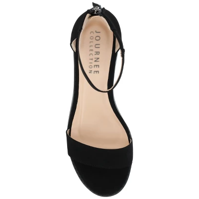 Journee Collection Womens Percy Low Stacked Heel Back Heel Zip Sandals 5 Journee Collection Womens Percy Low Stacked Heel Back Heel Zip Sandals - Image 3