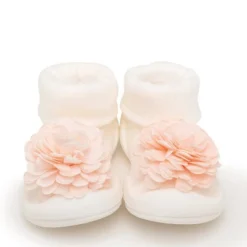 Komuello Baby Girl First Walk Sock Shoes Corsage White -Georgia Shoes Shop GUEST 7030d3be 5313 4cb5 a7f7 a20cea9a4451