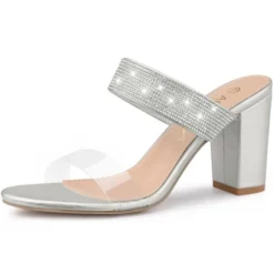 Allegra K Women's Clear Strap Rhinestones Heel Chunky Heels Slide Sandals 15 Allegra K Women's Clear Strap Rhinestones Heel Chunky Heels Slide Sandals -Georgia Shoes Shop GUEST 7121d3f9 622d 45b8 b1fd d09fe8fc72c2