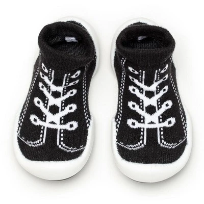 Komuello Toddler First Walk Sock Shoes - Sneakers Black 13 Komuello Toddler First Walk Sock Shoes - Sneakers Black - Image 11