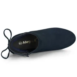 Allegra K Women's Round Toe Block Heel Back Zipper Ankle Boots -Georgia Shoes Shop GUEST 71ad8509 d8a8 4b91 be5d a32e19b5f983